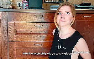 Kisankanna, teen blonde gets cum in her pharynx