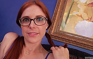 Redhead with glasses fucked in throat hd