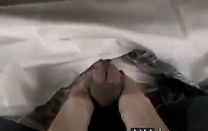 Under the table footjob  