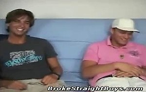 Str8 boy tries getting his ass finger fucked