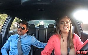 Busty car bj road head 
