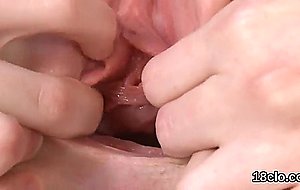 Cuddly teen is opening up slim...