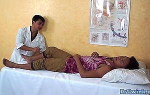 Smooth asian gets examined by kinky doctor 