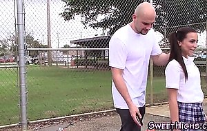 Little highschool teen in uniform 