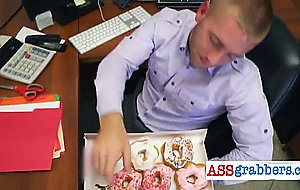 Boss pranks his sweet assistant 