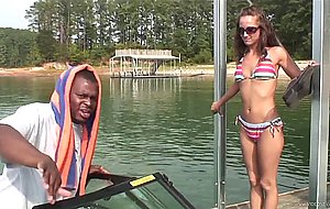 Hot teen is invited for a boattrip, and gets a big cock as an extra