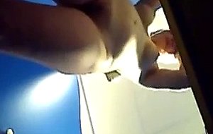 Pretty tiny teen masturbates