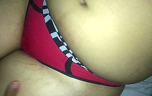Cumshot on my latina girlfriend's big tits