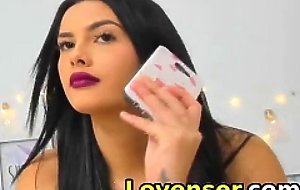 busty curvy latina loves her lovense lush vibrator