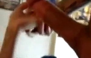 Amateur girls gets huge cumshot and laughs - free
