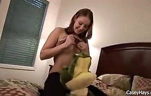 Hot and naughty teen Casey Hays enjoy squeezing her soft ...