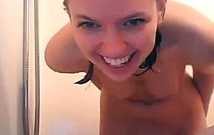 Christin in the shower