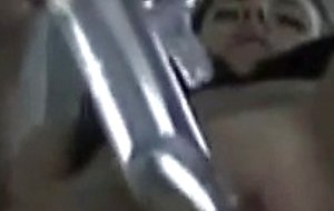 Amateur girl using her vibrator on webcam