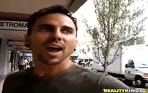 Banging amateur babe rides a huge dong for cash in ...