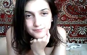 horny babe masturbating on webcam