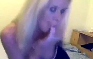 Gorgeous blonde on webcam