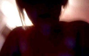 Omegle blonde licks her boobs