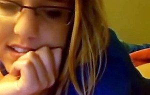 Cute young teen masturbating on web cam