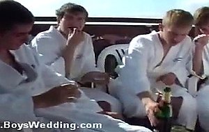 Just married boys having a drink and then fucking each ...