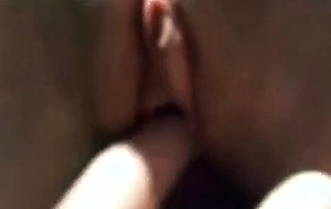 Fingering and licking her pussy