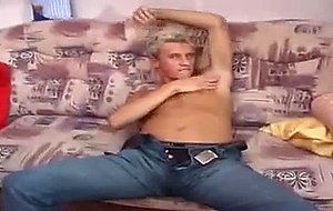 Hot blond sexy boy with a well hung tool