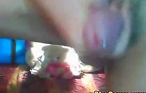 Beautiful Shemale Stroking Her Cock