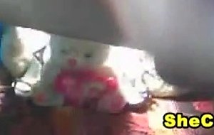 Beautiful Shemale Stroking Her Cock