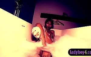 Tiny Asian shemale teen is a very good cock sucker