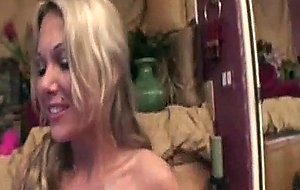 Hot boobs booty blonde uses her body to masturbate cock till cumshoney