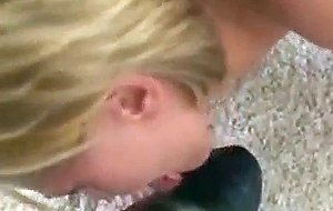 Teen blonde chokes down 14 loads