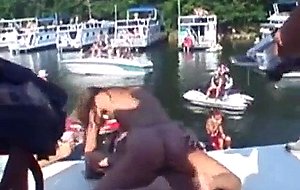 Lesbian fun out in the open