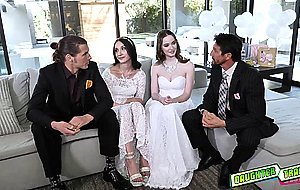 Lucky daddies pounding each others stepdaughters virgin pussies
