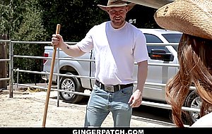 Gingerpatch boning a honey ginger in cowboy boots — 