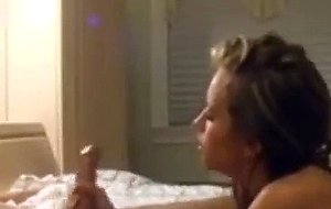 Sexy blonde girlfriend oral