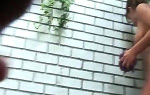 Naughty girl next door gets wet in public