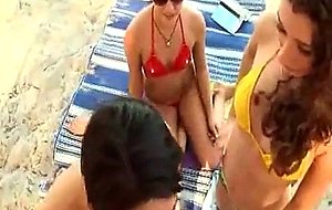 Friends fucking a random at the beach