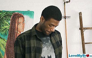 Twink fucked by big bro while his twin guards the door