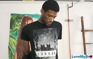 Twink fucked by big bro while his twin guards the door