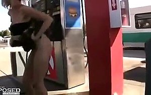 Kylie Worthy pumps gas and strips her panties off at ...