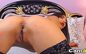 Brunette Fucks Pussy with Dildo
