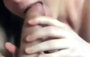 Girl gets mouthfull of jizz after honey bj