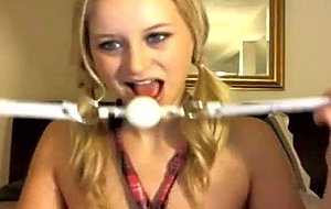 Blonde cutie getting fucked in the ass
