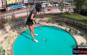 A trip to the mini golf course leads to a nice quickie fuck session