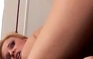 Busty teen gets face filled with cum