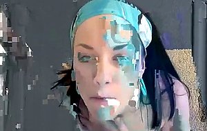 Sizzling brunette in her first hardcore anal action