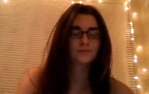 Nerdy teen slut kenzi strips and masturbates