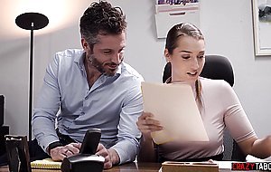 Sexy big tits secretary fucks her dirty boss and pleased his dirty needs