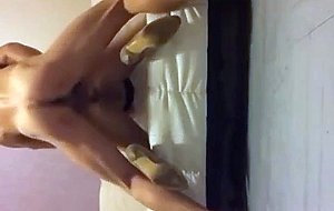 Asian hottie takes it in the ass