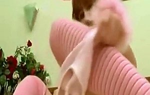 Beautiful pink bunny teasing