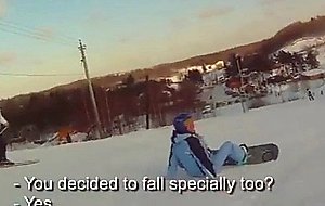 Snowboarder chick loves cock 